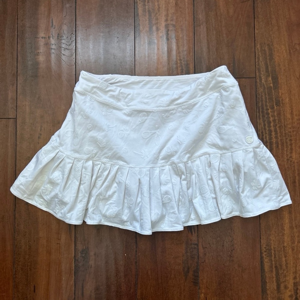 Lilly Pulitzer Luxletic White Textured tennis Skirt